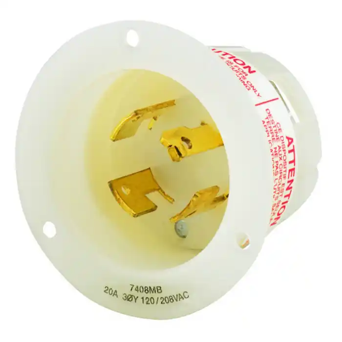Bryant 7408MB Flanged Inlet 20A 3-Phase Wye 120/208V AC