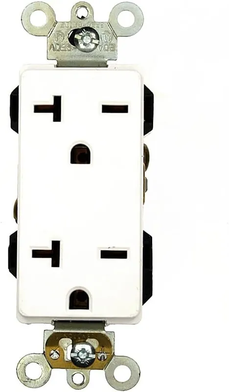 Leviton 16462-W Decora Plus Duplex Receptacle 20 Amp, 250 Volt