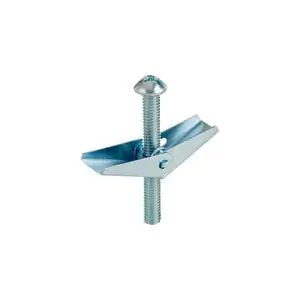 Minerallac 58664J Cully Light Duty Toggle Bolt, 3/8-16 Screw, 4 in OAL, 1 in Drill