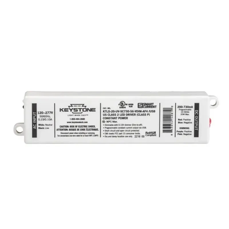 Keystone Ktld-20-Uv-Sc730-56-Vdim-Af4/Usb Programmable Led Driver 20W