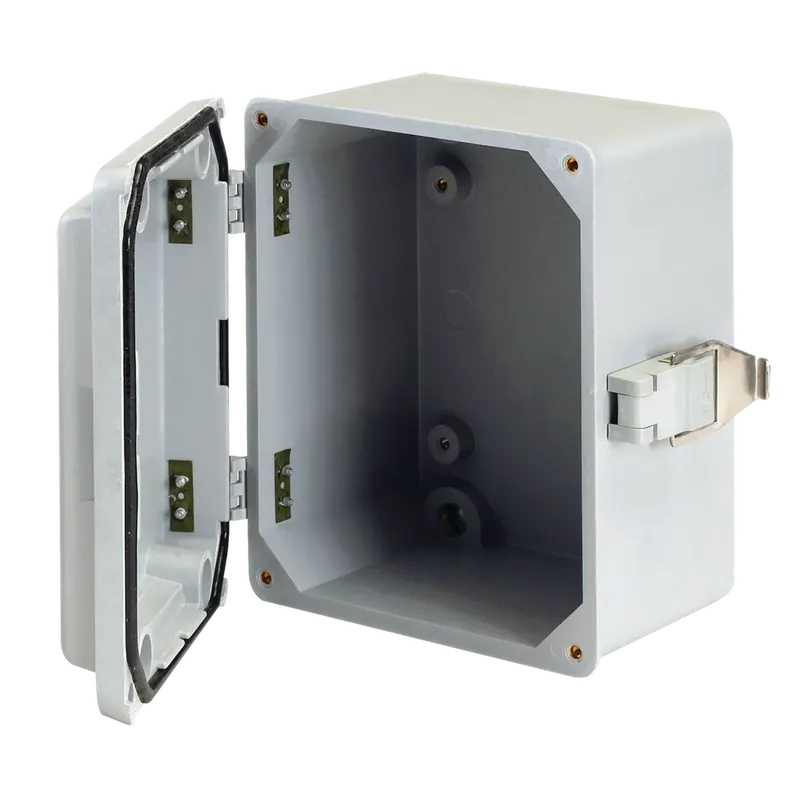 Hoffman A645JFGQRR Hinge Cover Quick-Release Latch Type 4X, 5.50x4.00x5.00, Fiberglass