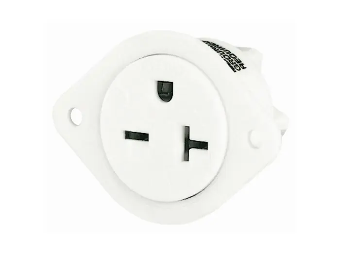 Bryant 5479 flanged receptacle single 250V ac 20 a 2 pole / 3 wire