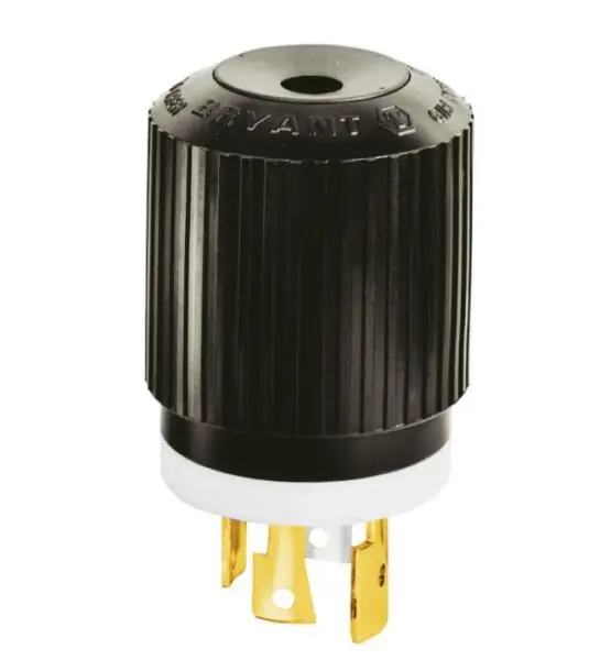 Bryant 72030NP Locking Devices Industrial Male Plug 30A 3-Phase Wye 347/600V AC L20-30P