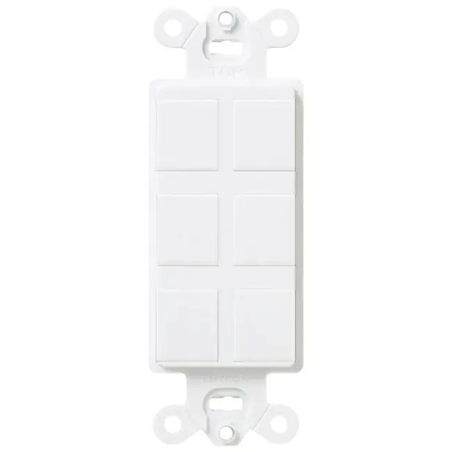 Lutron CA-6PF-WH Claro 6-Port Frame White