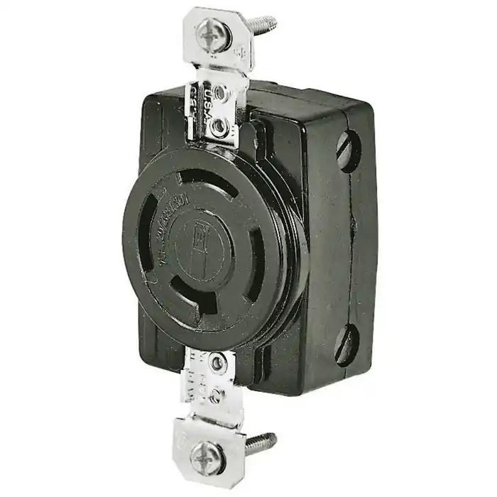 Bryant 7410 Locking Devices Flush Receptacle 20A 3-Phase Wye 120/208V AC