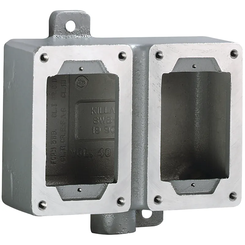 Killark SWB-8 SWB Series Dead-End Double-Gang Device Body 3/4 Inch
