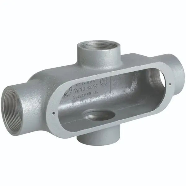 Killark OX-5 Conduit Body Aluminum Cross, (4) 1-1/2 in. hubs