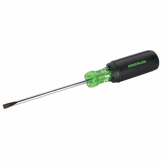 Greenlee 0153-21C Screwdriver, 3/16 inches x 4 inches Heavy-Duty, Cabinet Tip
