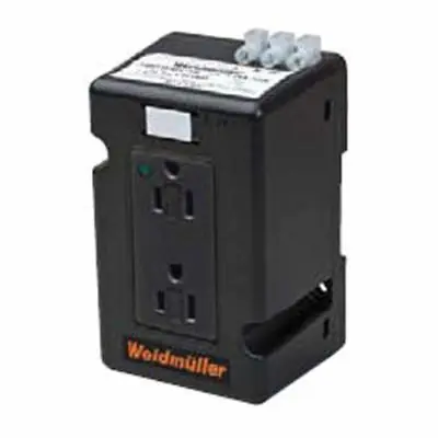 Weidmuller 6720005420 Power Entry Connector 125 V DIN Rail Mount Outlet 2P+E / 2P3W