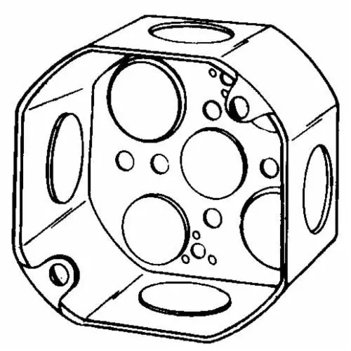 Appleton 4O-3/4 octagon box steel 15.5 cu-in