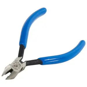 Klein Tools D230-4C Diagonal Cutting Pliers, Electronics Nickel Ribbon Wire Cutter, 4 inches