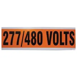 Ideal 44-298 Voltage/Conduit Marker Card "277/480V" Large (5/PK)
