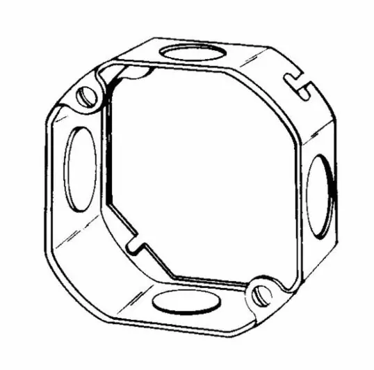 Appleton 4OE-1/2 Octagon Box Extension Ring With Knockouts 1-1/2 in D
