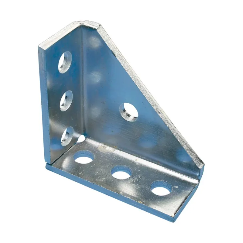 Nvent L23U0000EG 3-3-1 Hole Corner Gusset, 4 1/8 inches x 4 1/8 inches