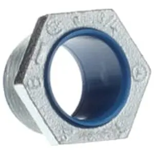Abb 1943 Chase Nipple, 3/4 inches, Malleable Iron, Nylon Insulated, For Rigid and IMC Conduit