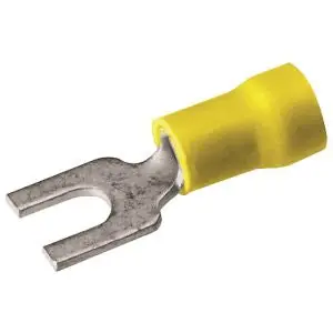 Burndy TP106FBG25 Vinyl Fork Terminal For 12 - 10 AWG
