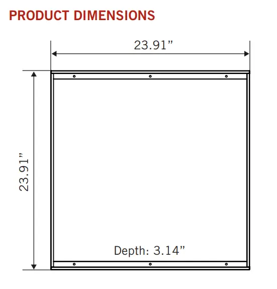 Keystone KT-BPLED-SM-22-KIT/G2 Surface Mount Kit for BackLit LED Panel Light