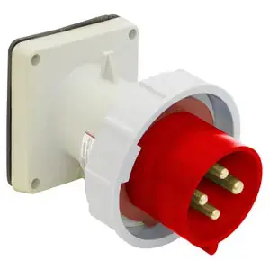 Bryant 520B7W Heavy Duty Products Male Flanged Inlet 20A 3-Phase Wye 277/480V AC
