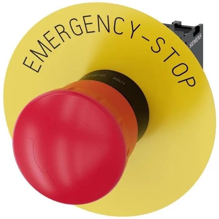 Siemens 3SU11001HB201CG0 Emergency Stop Twist-Release Red Mushroom 40Mm