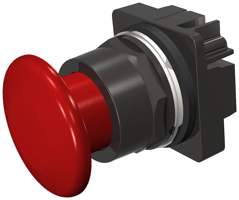 Siemens 52BP2W2 Pushbutton Mtd Red 1 3/4 inches Plast