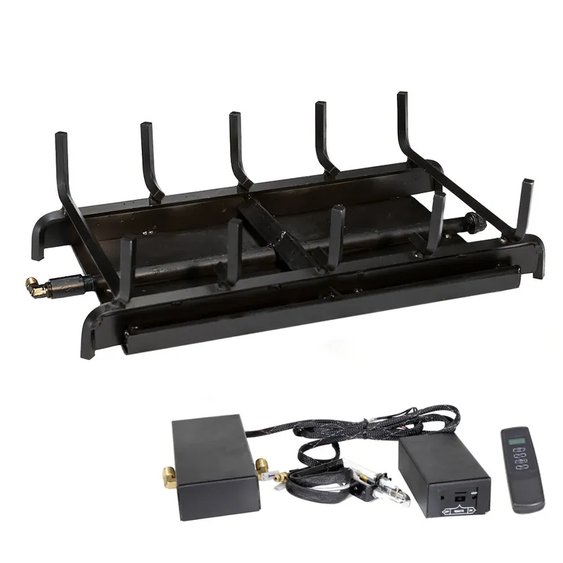 Grand Canyon 2BRN-42-NG-MVKEI-GCRK Indoor 2 Burner Vented Gas Log Set with Battery Electronic and Remote System 42-Inch
