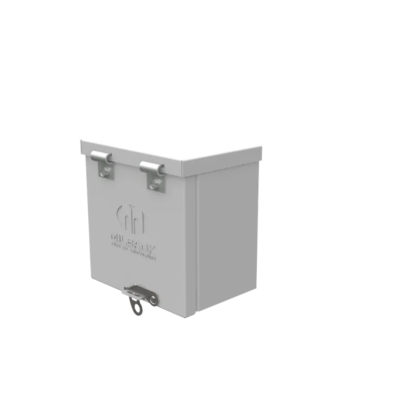 Milbank 664-HC3R Hinge Cover Type 3R UL Listed Steel Knockouts ANSI 61 Gray 6x4x6