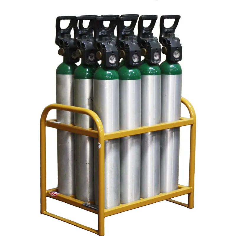 Saf-T-Cart MDE-12S Stand Holds 12 D or E Cylinders