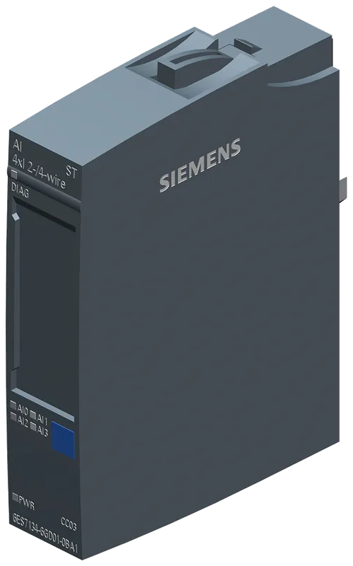 Siemens 6ES71346GD010BA1 Analog Input Module 4 Analog Inputs 24 VDC ET 200SP Series 6ES7134-6GD01-0BA1