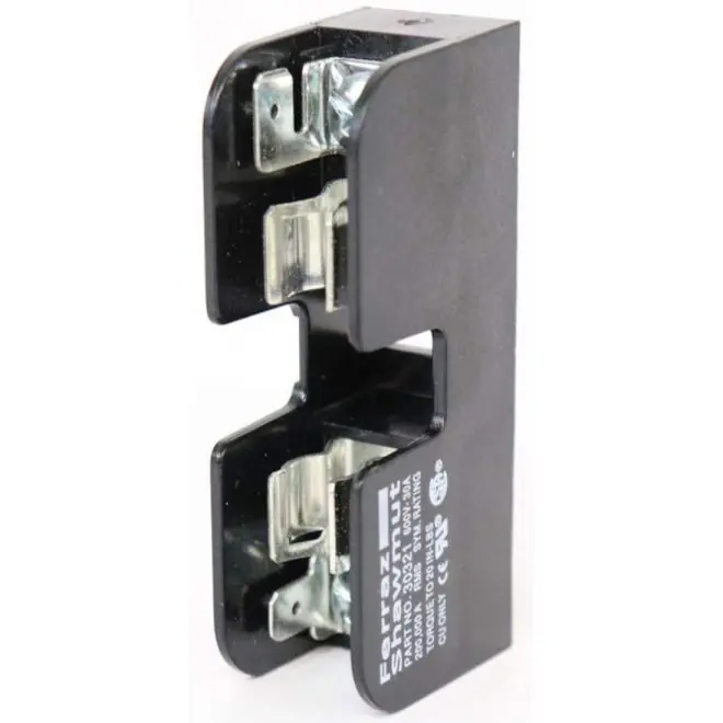 Mersen 30321 Fuse Block 600VAC/600VDC Midget 30A 1-Pole