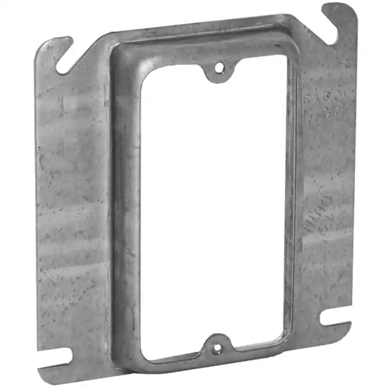 Appleton 8485B 4-11/16 inches Square Cover, 1-Device, Mud Ring, 1/4 inches Raised, Drawn