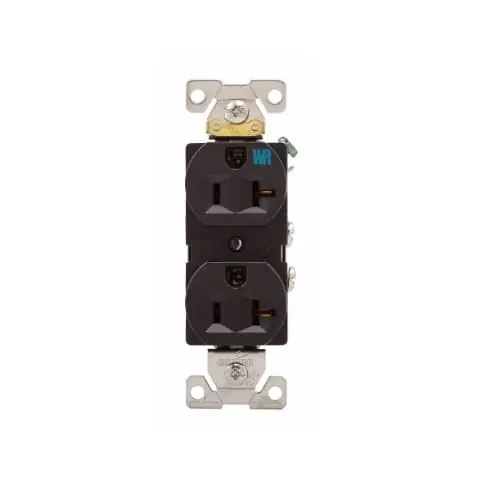 Cooper Wiring WRBR20BK Commercial Duplex Receptacle 20A 125V