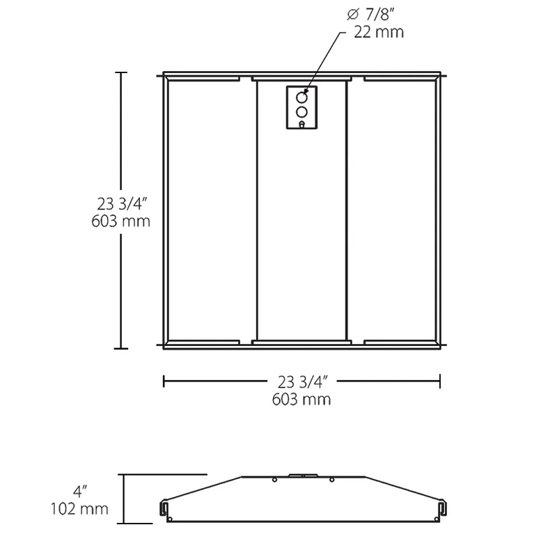 Rab SWISH2X2-19N/D10 Recessed Center Basket Troffer 19W