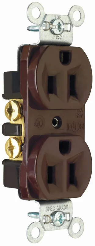 Pass & Seymour CRB5262-RED Construction Spec-Grade Duplex Receptacle 15A 125V