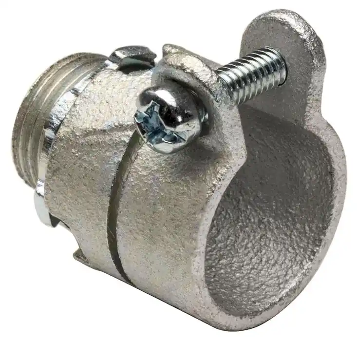 Topaz 157M Straight Squeeze BX-Flex Connector 2-1/2 inches Malleable Iron