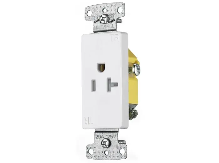 Bryant RRD201WTR Resi Sgl Rcpt, 20A 125V, Dec, Tr