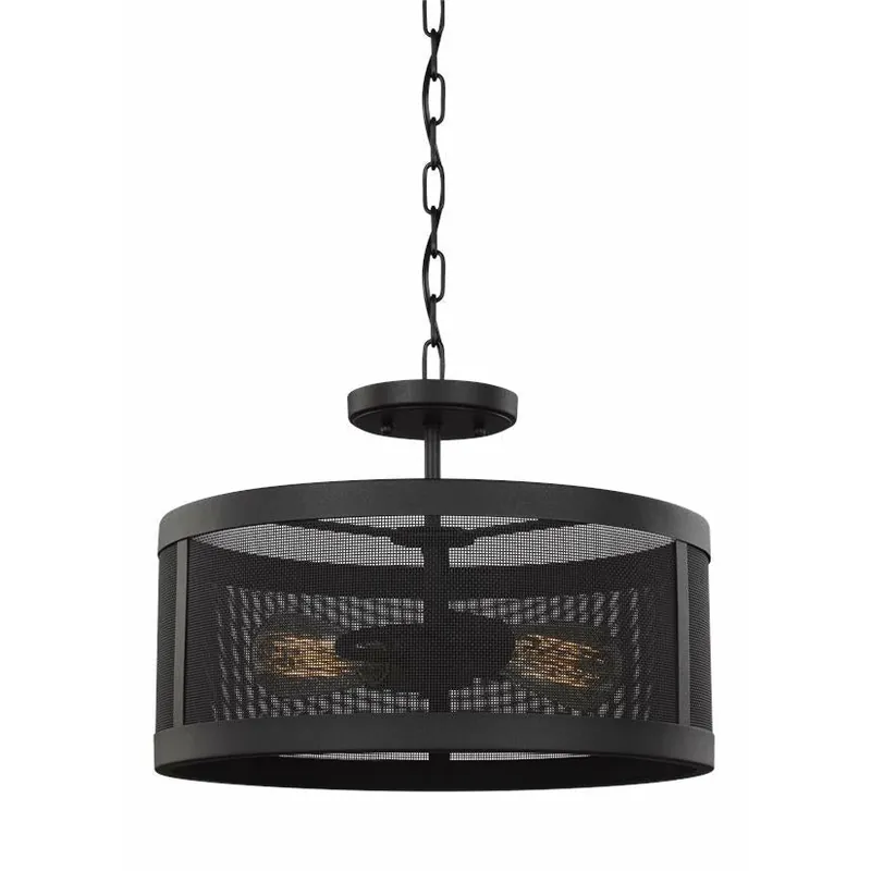 Seagull Lighting 7728502-12 Gereon 2-Light Convertible Semi Flush Mount