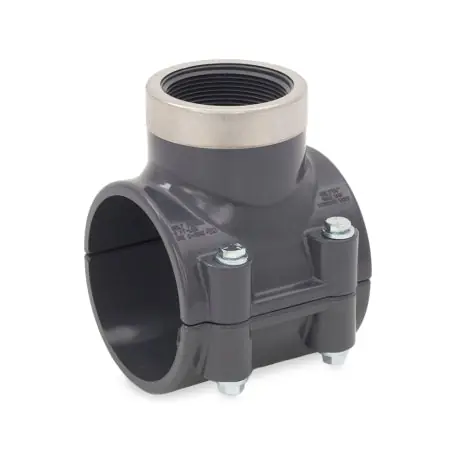 Spears 867-338SR 3X2 Pvc Clamp Saddle Srfpt Epdm Zn Bolt