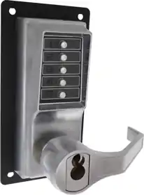 Dormakaba LRP1020S-26D-41 Simplex Exit Trim Pushbutton Lock w/ Lever Combination Entry LFIC Schlage