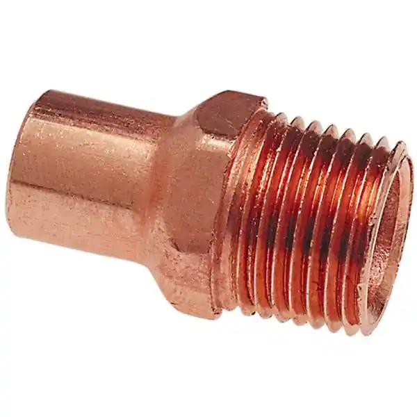 Nibco 9034100 Copper Adapter, Solder Pressure 604-2R, 3/4 inch x 1/2 inch, Ftg x M