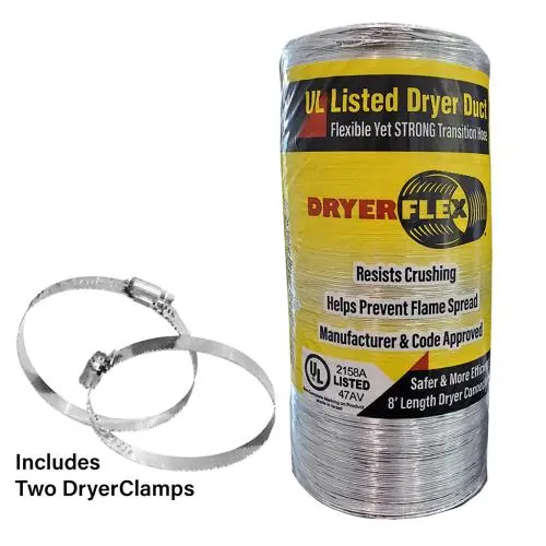 Inovate dflx82c 8 Inch Flex Duct Connector with Clamps