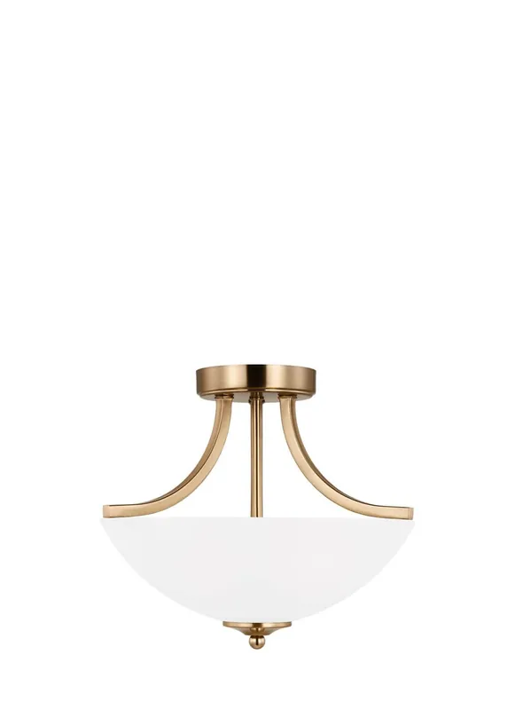 Seagull Lighting 7716502-848 Geary Small Two Light Semi-Flush Convertible Pendant
