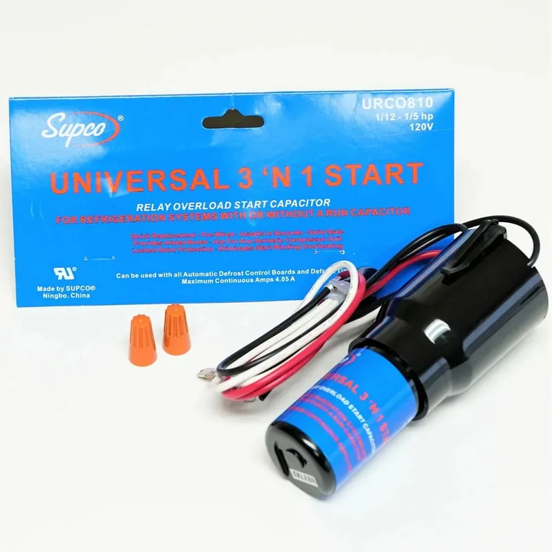Supco urc0810 3-in-1 Relay Overload Start Capacitor