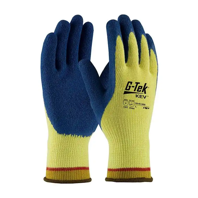 Pip 09-K1300/L G-Tek K-Force, Kevlar With Blue Latex "Crinkle" Grip, L