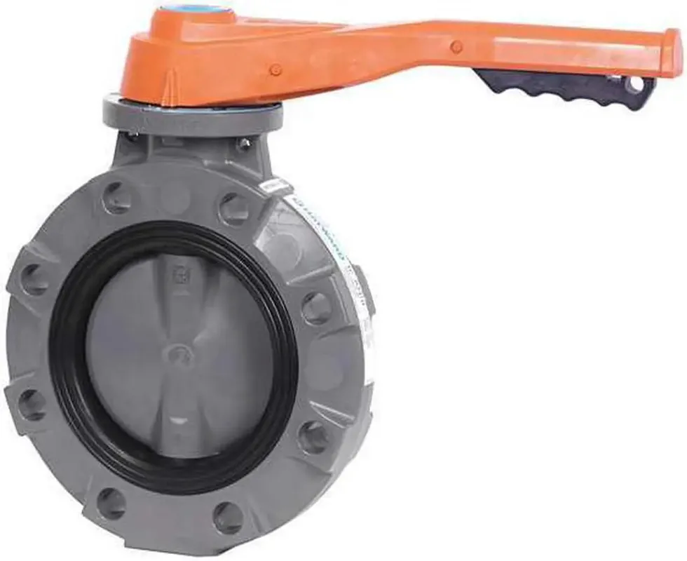 Hayward BYV11030A0EL000 BYV Series Butterfly Valve, Lever Operated, PVC Body, PVC Disc, EPDM Seals, 3 inches Size