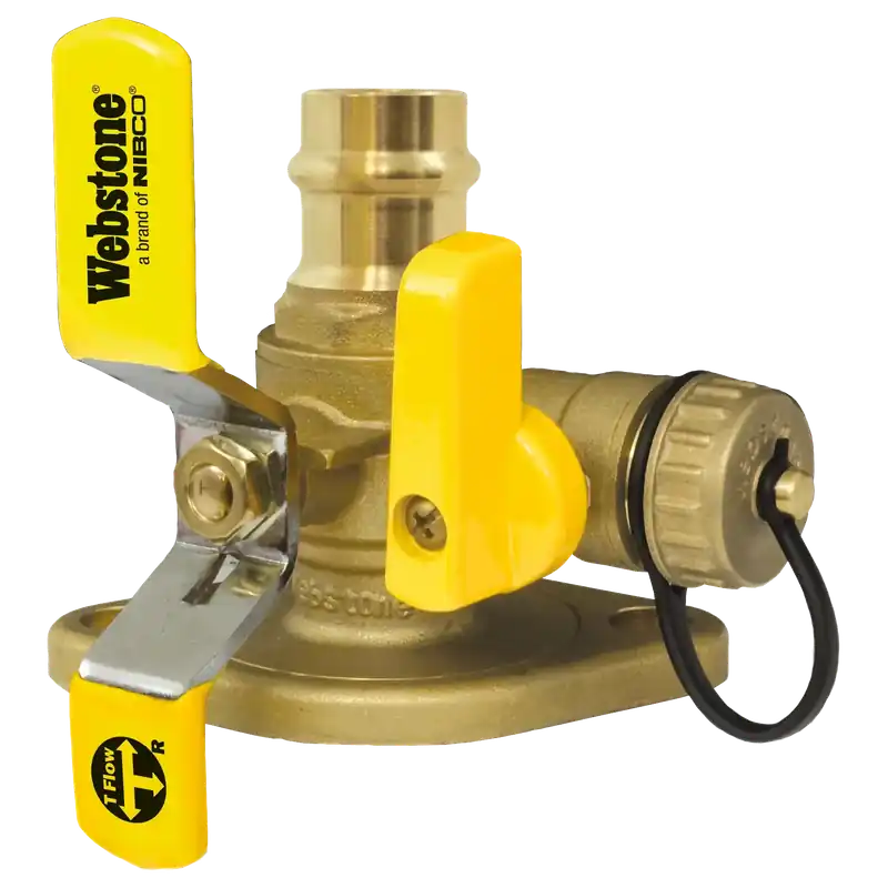 Nibco H-81417WHV Isolator w/ Drain 2 inches Press High Velocity Full Port Brass Uni-Flange