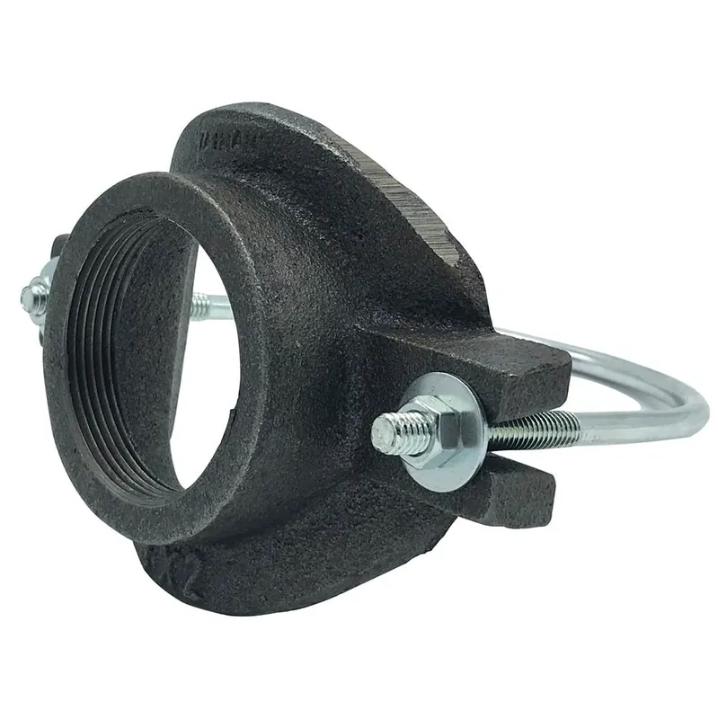 Wal-Rich 0422010 4 inches x 2 inches Cast Iron Tapped Saddle