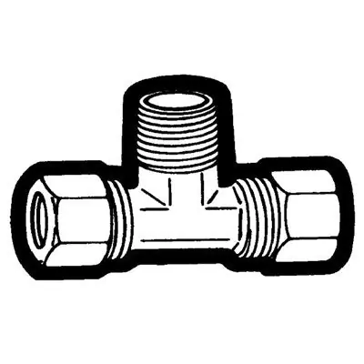 Holyoke Fittings 72-42 1/4X1/8Mp Drp Comp Tee
