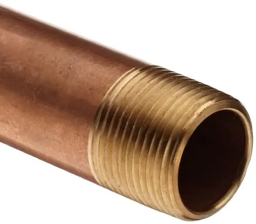 Merit Brass 2112-550 Red Brass Pipe Fitting Nipple 3/4 inches NPT Male X 5-1/2 inches Length