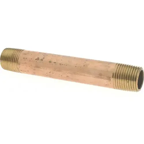 Merit Brass 2108-500 Pipe Fitting Nipple 1/2 inches NPT Male X 5 inches Length