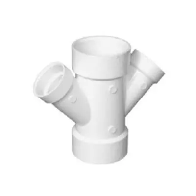Charlotte Pipe PVC-612-3X3X2X2 Reducing Double Wye (3 x 3 x 2 x 2 inch)